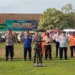 Apel Siaga Bencana di Lapangan Sudirman, Makodim 0622, Kampung Cikeong, Palabuhanratu, Sukabumi.