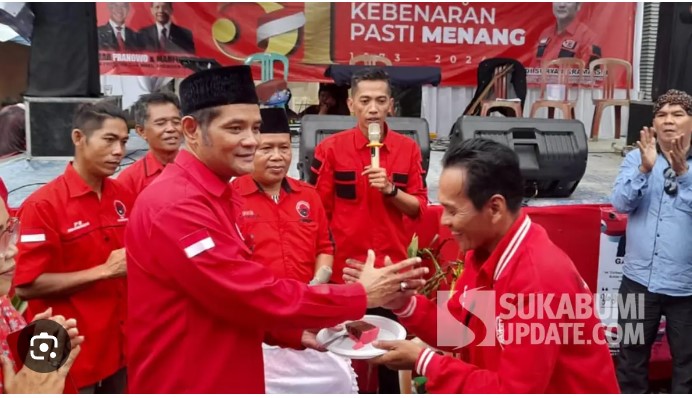 Yudi Suryadikrama menyelenggarakan perayaan HUT PDIP ke-51 di Cicurug Sukabumi. (Sumber : SU/Ibnu)